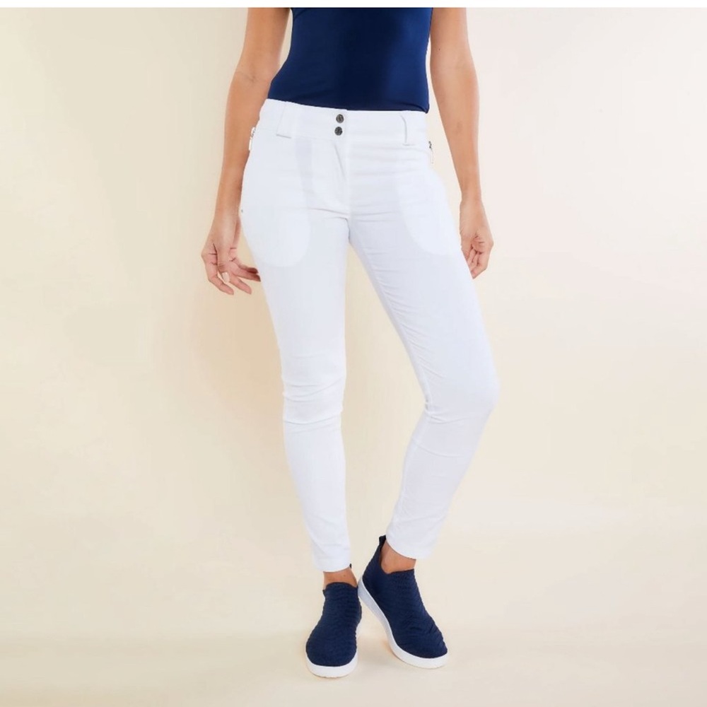 Anatomie Susan Skinny Ankle Pant White Size XL X-Large NEW NWT